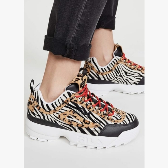 Fila Disruptor 2 leopard sneakers sz 8 - Picture 6 of 11